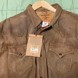 True Religion BNWT waxed hvy duty shirt jacket